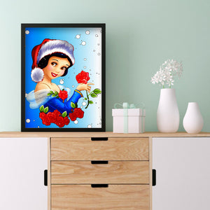 Christmas Snow White 30x40cm(canvas) full round drill diamond painting