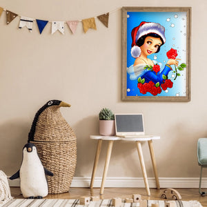 Christmas Snow White 30x40cm(canvas) full round drill diamond painting