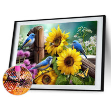 Load image into Gallery viewer, Birds &amp; Sunflowers 40x30cm(canvas) full round drill diamond painting
