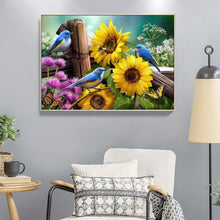 Load image into Gallery viewer, Birds &amp; Sunflowers 40x30cm(canvas) full round drill diamond painting
