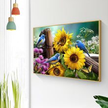 Load image into Gallery viewer, Birds &amp; Sunflowers 40x30cm(canvas) full round drill diamond painting
