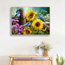 Load image into Gallery viewer, Birds &amp; Sunflowers 40x30cm(canvas) full round drill diamond painting
