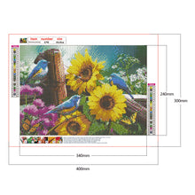 Load image into Gallery viewer, Birds &amp; Sunflowers 40x30cm(canvas) full round drill diamond painting
