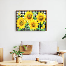 Load image into Gallery viewer, Sunflower Butterfly 40x30cm(canvas) full round drill diamond painting
