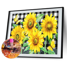 Load image into Gallery viewer, Sunflower Butterfly 40x30cm(canvas) full round drill diamond painting
