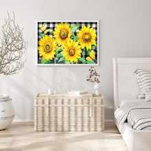 Load image into Gallery viewer, Sunflower Butterfly 40x30cm(canvas) full round drill diamond painting
