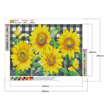 Load image into Gallery viewer, Sunflower Butterfly 40x30cm(canvas) full round drill diamond painting
