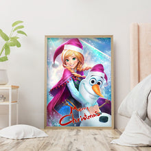 Load image into Gallery viewer, Princess Anna &amp; Olaf 40x50cm(canvas) full round drill diamond painting
