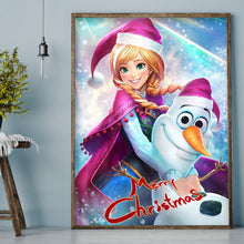 Load image into Gallery viewer, Princess Anna &amp; Olaf 40x50cm(canvas) full round drill diamond painting
