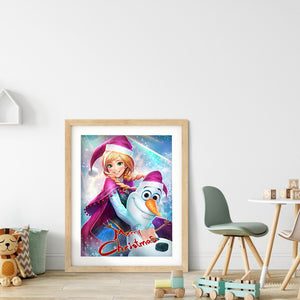 Princess Anna & Olaf 40x50cm(canvas) full round drill diamond painting