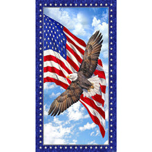 Load image into Gallery viewer, American Flag Eagle 40x75cm(canvas) full round drill diamond painting
