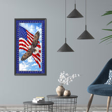 Load image into Gallery viewer, American Flag Eagle 40x75cm(canvas) full round drill diamond painting
