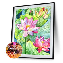 Load image into Gallery viewer, Lotus 30x40cm(canvas) full round drill diamond painting
