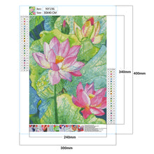 Load image into Gallery viewer, Lotus 30x40cm(canvas) full round drill diamond painting
