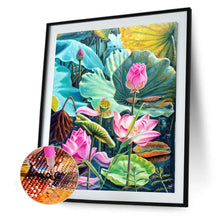 Load image into Gallery viewer, Lotus 30x40cm(canvas) full round drill diamond painting
