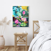 Load image into Gallery viewer, Lotus 30x40cm(canvas) full round drill diamond painting
