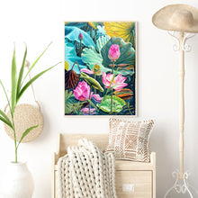 Load image into Gallery viewer, Lotus 30x40cm(canvas) full round drill diamond painting
