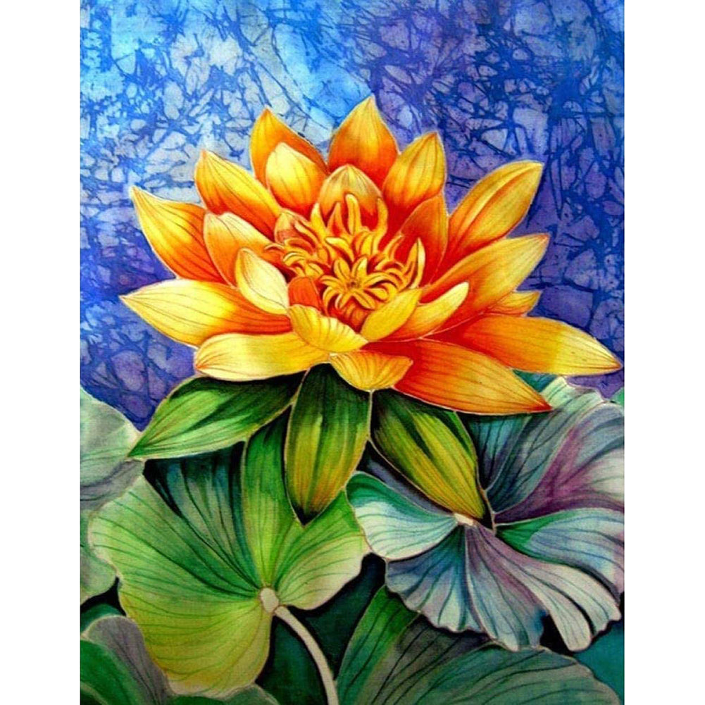 Lotus 30x40cm(canvas) full round drill diamond painting