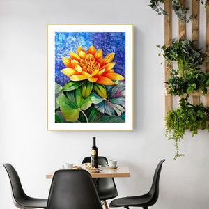 Lotus 30x40cm(canvas) full round drill diamond painting