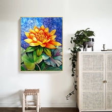 Load image into Gallery viewer, Lotus 30x40cm(canvas) full round drill diamond painting
