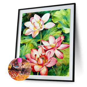 Lotus 30x40cm(canvas) full round drill diamond painting