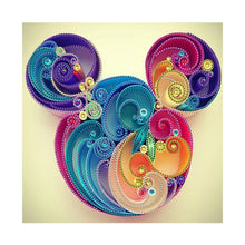 Load image into Gallery viewer, Paper Quilling Mickey Mouse 30x30cm(canvas) partial special shaped drill diamond painting
