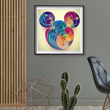 Load image into Gallery viewer, Paper Quilling Mickey Mouse 30x30cm(canvas) partial special shaped drill diamond painting
