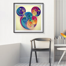 Load image into Gallery viewer, Paper Quilling Mickey Mouse 30x30cm(canvas) partial special shaped drill diamond painting
