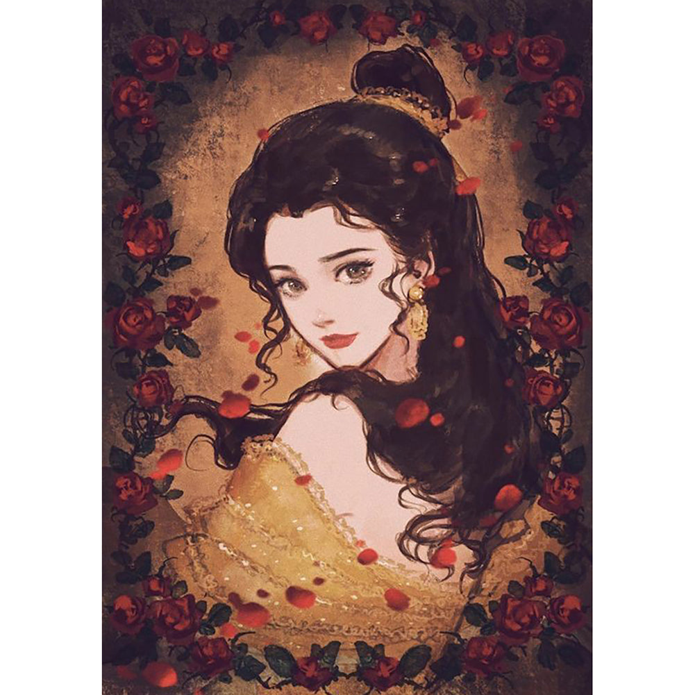 Princess 30x40cm(canvas) full round drill diamond painting