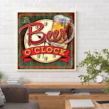 Load image into Gallery viewer, It&#39;S Beer O&#39;Clock 30x30cm(canvas) full round drill diamond painting
