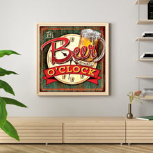 Load image into Gallery viewer, It&#39;S Beer O&#39;Clock 30x30cm(canvas) full round drill diamond painting
