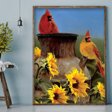 Load image into Gallery viewer, Sunflower Bird 30x40cm(canvas) full round drill diamond painting
