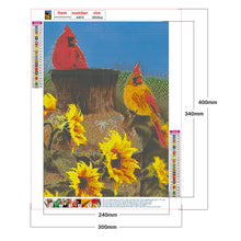 Load image into Gallery viewer, Sunflower Bird 30x40cm(canvas) full round drill diamond painting
