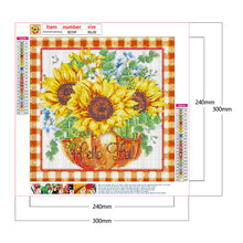 Load image into Gallery viewer, Sunflower 30x30cm(canvas) full round drill diamond painting
