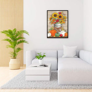 Chrysanthemum Sunflower 30x40cm(canvas) full round drill diamond painting