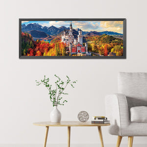 Neuschwanstein Castle 90x30cm(canvas) full round drill diamond painting