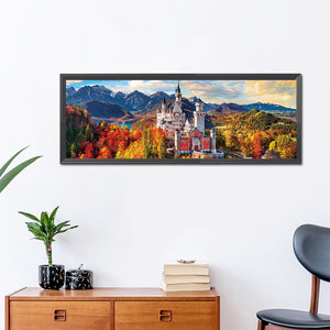 Neuschwanstein Castle 90x30cm(canvas) full round drill diamond painting