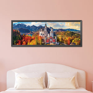 Neuschwanstein Castle 90x30cm(canvas) full round drill diamond painting