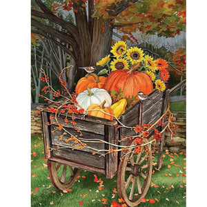 Pumpkin Sunflower 30x40cm(canvas) full round drill diamond painting