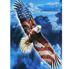 Load image into Gallery viewer, Eagle &amp; Flag 30x40cm(canvas) full round drill diamond painting
