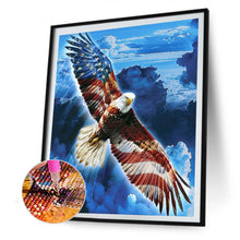 Load image into Gallery viewer, Eagle &amp; Flag 30x40cm(canvas) full round drill diamond painting
