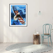 Load image into Gallery viewer, Eagle &amp; Flag 30x40cm(canvas) full round drill diamond painting
