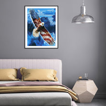 Load image into Gallery viewer, Eagle &amp; Flag 30x40cm(canvas) full round drill diamond painting
