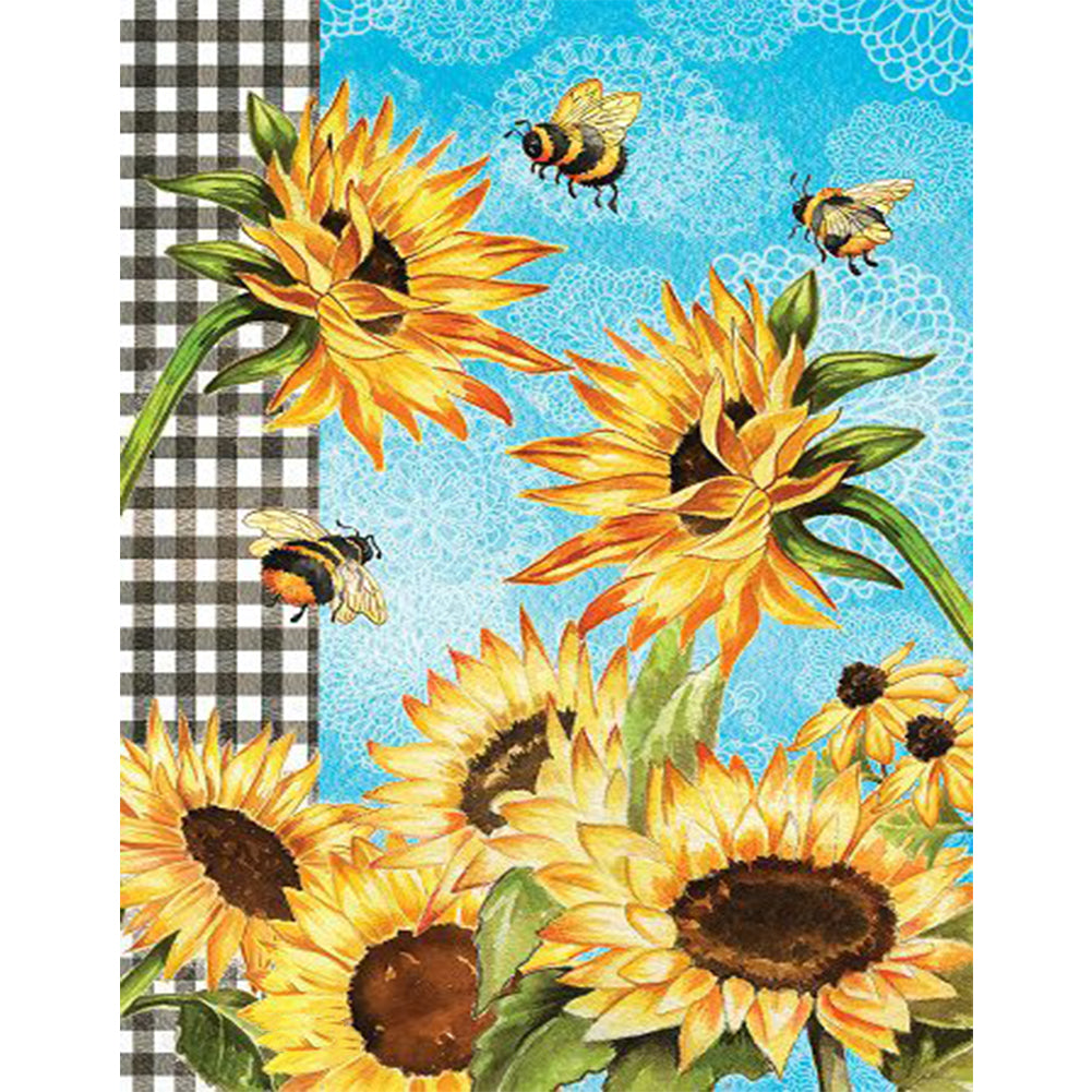 Sunflower 30x40cm(canvas) full round drill diamond painting