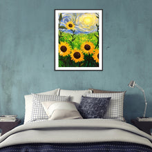 Load image into Gallery viewer, Starry Sunflower 30x40cm(canvas) full round drill diamond painting
