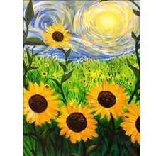 Load image into Gallery viewer, Starry Sunflower 30x40cm(canvas) full round drill diamond painting
