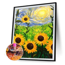 Load image into Gallery viewer, Starry Sunflower 30x40cm(canvas) full round drill diamond painting
