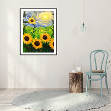 Load image into Gallery viewer, Starry Sunflower 30x40cm(canvas) full round drill diamond painting
