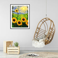 Load image into Gallery viewer, Starry Sunflower 30x40cm(canvas) full round drill diamond painting
