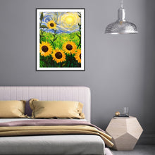 Load image into Gallery viewer, Starry Sunflower 30x40cm(canvas) full round drill diamond painting
